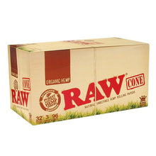 Load image into Gallery viewer, Raw Organic Cone King Size 32 Packs Per Box
