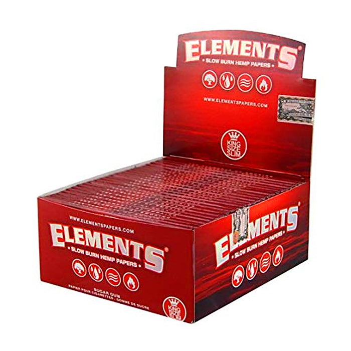 Elements Red Slow Burning Hemp Papers King Size