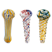 Load image into Gallery viewer, Multi Color Inside Out Glass Smoking Pipe 3 Inches
