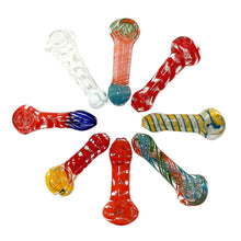 Load image into Gallery viewer, Multi Color Inside Out Glass Smoking Pipe 3 Inches
