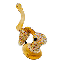 Load image into Gallery viewer, Amber Double Chamber Glass Bubbler
