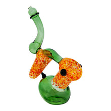 Load image into Gallery viewer, Green Double Chamber Glass Bubbler
