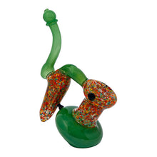 Load image into Gallery viewer, Jade Green Double Chamber Glass Bubbler
