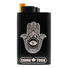 Load image into Gallery viewer, Black Hamsa Aluminium Dugout 3 Inches
