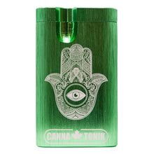 Load image into Gallery viewer, Black Hamsa Aluminium Dugout 3 Inches
