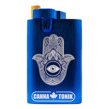 Load image into Gallery viewer, Blue Hamsa Aluminium Dugout 3 Inches
