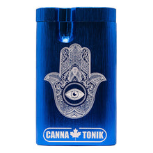 Load image into Gallery viewer, Blue Hamsa Aluminium Dugout 3 Inches
