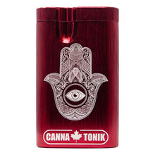 Load image into Gallery viewer, Red Hamsa Aluminium Dugout 3 Inches
