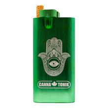 Load image into Gallery viewer, Green Hamsa Aluminium Dugout 4 Inches
