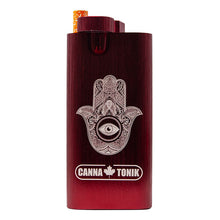 Load image into Gallery viewer, Red Hamsa Aluminium Dugout 4 Inches
