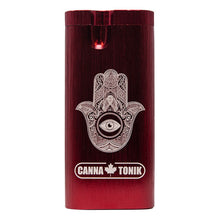 Load image into Gallery viewer, Red Hamsa Aluminium Dugout 4 Inches
