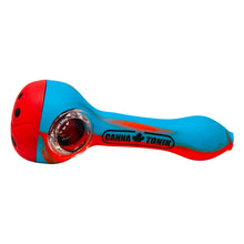 Load image into Gallery viewer, Cannatonik Ladybug Silicone Blue Hand Pipe
