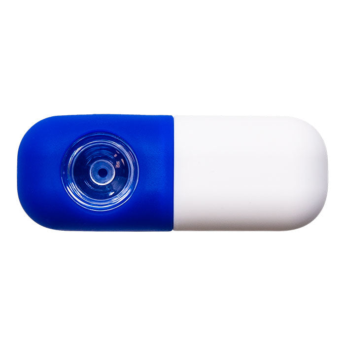 Cannatonik Capsule Shape Blue Silicone Hand Pipe