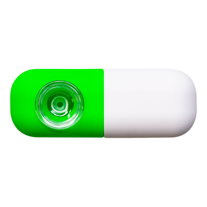 Cannatonik Capsule Shape Green Silicone Hand Pipe