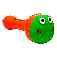 Load image into Gallery viewer, Cannatonik Frog Silicone Orange Hand Pipe
