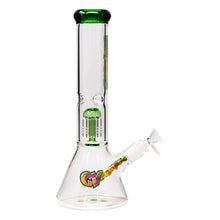 Load image into Gallery viewer, Ganjavibes Tree Percolator Green Glass Bong 12 Inches
