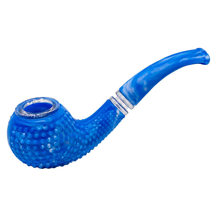 Dotted Blue Retro Silicone Pipe