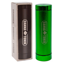 Load image into Gallery viewer, Cannatonik 3 In 1 Green Grinder Dugout Stash
