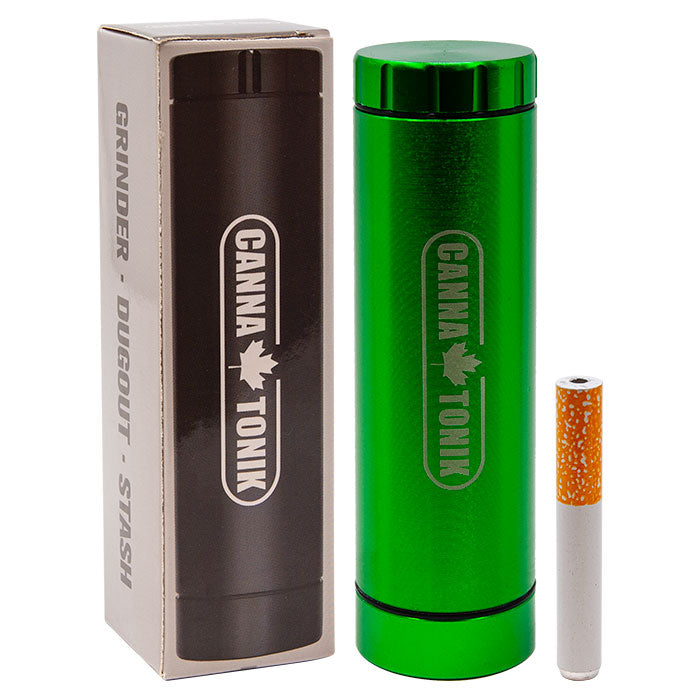 Cannatonik 3 In 1 Green Grinder Dugout Stash