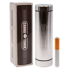 Load image into Gallery viewer, Cannatonik 3 In 1 Silver Grinder Dugout Stash
