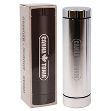 Load image into Gallery viewer, Cannatonik 3 In 1 Silver Grinder Dugout Stash
