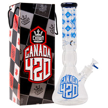 Load image into Gallery viewer, Crown Glass 14 Inches Blue  Canada 420 Bong
