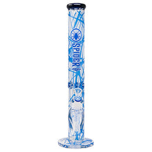 Load image into Gallery viewer, Cylindrical Spider Web Blue 18 Inches Bong
