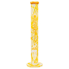 Load image into Gallery viewer, Cylindrical Spider Web Yellow 18 Inches Bong
