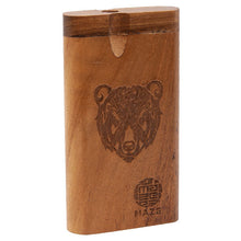 Load image into Gallery viewer, Maze Bear Face Teak Wood Dugout
