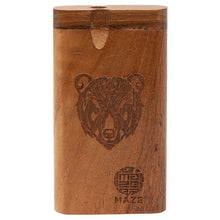 Load image into Gallery viewer, Maze Bear Face Teak Wood Dugout
