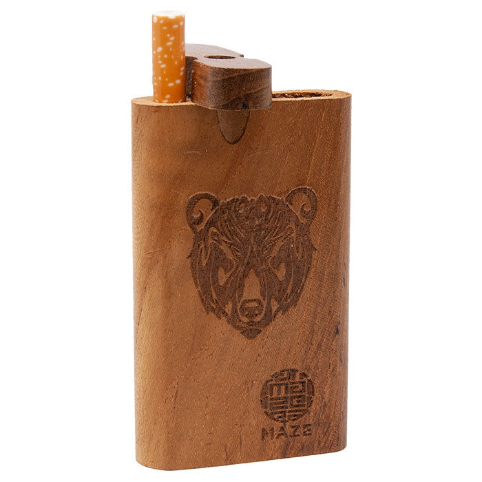 Maze Bear Face Teak Wood Dugout