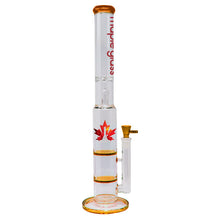 Load image into Gallery viewer, Amber Maple Glass Double Honey Comb Bong With Splash Guard
