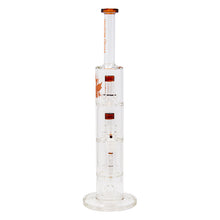 Load image into Gallery viewer, Amber Maple Glass Bong With Triple Tire Perc 18 Inches
