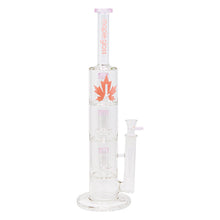 Load image into Gallery viewer, Pink Maple Glass Bong With Triple Tire Perc 18 Inches
