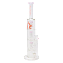 Load image into Gallery viewer, Pink Maple Glass Bong With Triple Tire Perc 18 Inches
