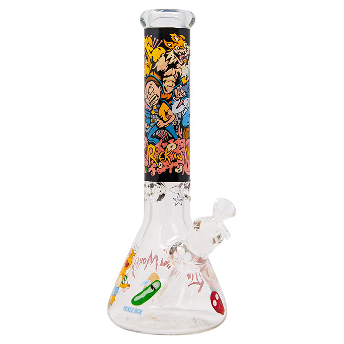 Rick N Morty Pickle 14 Inches Glass Bong