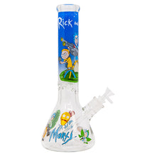 Load image into Gallery viewer, Rick N Morty War 14 Inches Glass Bong
