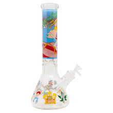 Load image into Gallery viewer, Rick N Morty And The Simpsons 14 Inches Glass Bong
