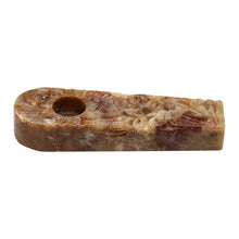 Load image into Gallery viewer, Flat Craved Stone Pipe 3 Inches
