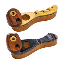 Load image into Gallery viewer, Dark Color Wooden Flip Pipe 3.5 Inches
