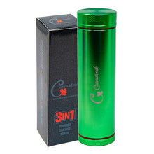 Load image into Gallery viewer, Cannatonik 3 In 1 Green Grinder Dugout Stash
