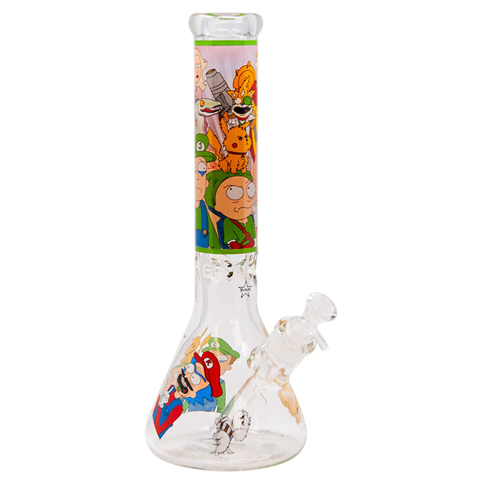 Rick N Morty 14 Inches Glass Bong