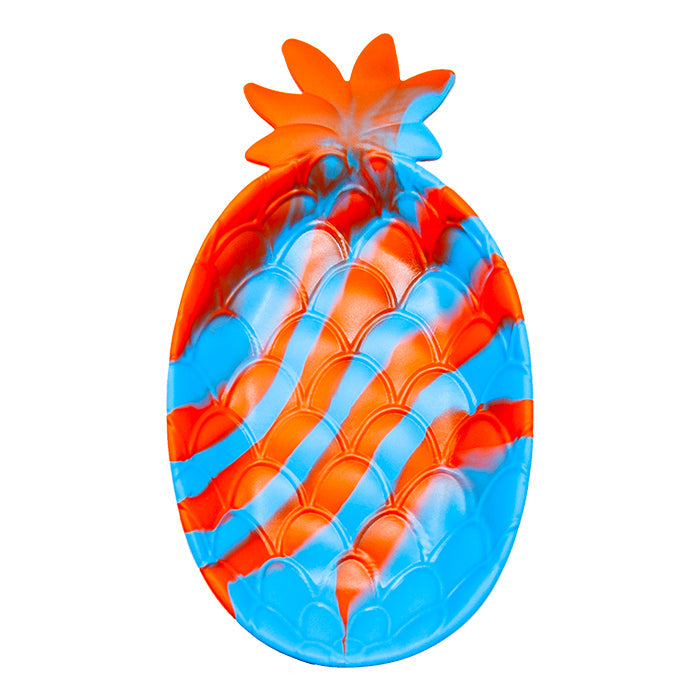 Silicone Orange  Pineapple Dab Rolling Tray