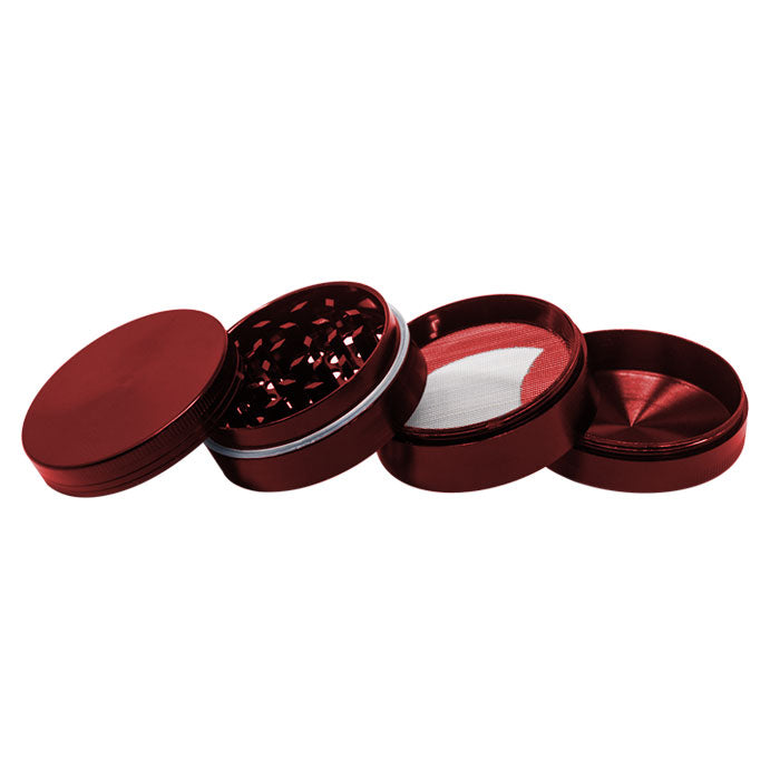 Red Plain Aluminium Grinder 56MM