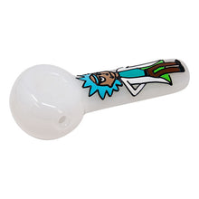 Load image into Gallery viewer, Rick And Morty Hand Glass Blown Pipe 5 Inches
