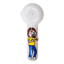 Load image into Gallery viewer, Rick And Morty Hand Glass Blown Pipe 5 Inches
