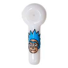 Load image into Gallery viewer, Rick And Morty Hand Glass Blown Pipe 5 Inches
