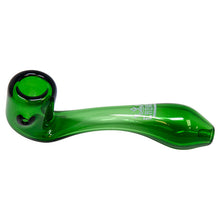 Load image into Gallery viewer, Green Crown Glass Sherlock Pipe 6 Inches
