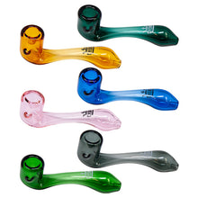 Load image into Gallery viewer, Green Crown Glass Sherlock Pipe 6 Inches
