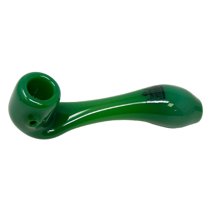 Jade Green Crown Glass Sherlock Pipe 6 Inches